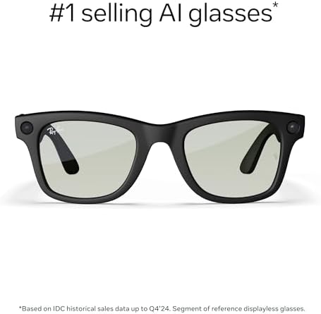 Meta Ray-Ban Glasses, Wayfarer, Matte Black | 12 MP ultra-wide