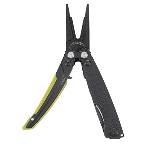 SOG Aegis MT Lightweight Compact Multi-Tool for Outdoor Use with Stainless Steel Clip-Point Blade and Pliers, Black/Moss