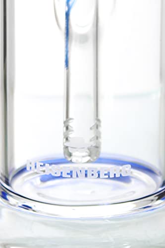 Heisenberg Long Fat Joe 3.0 Blue Line Glasbong 60cm hoch Schliff 18.8 NS19 mit Kickloch und mit Eisfach – Bild 7