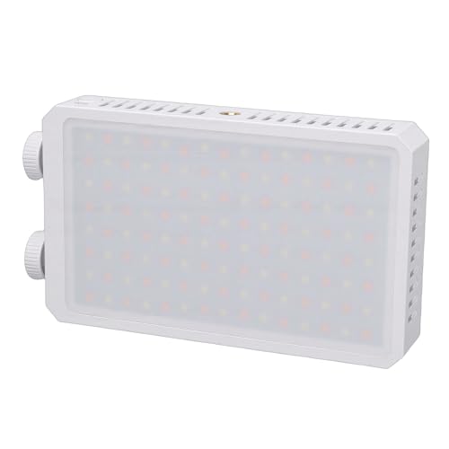 aqxreight Luz de Relleno de 40 W, Brillo 14000LX, ángulo de Haz Amplio de 160°, Luz de Fotografía LED RGB con Batería de 4400 MAh y Ventilador de Refrigeración, para Creadores de