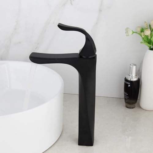 Grifo mezclador negro mate LWX monomando de agua fría y caliente para lavabo de baño 5