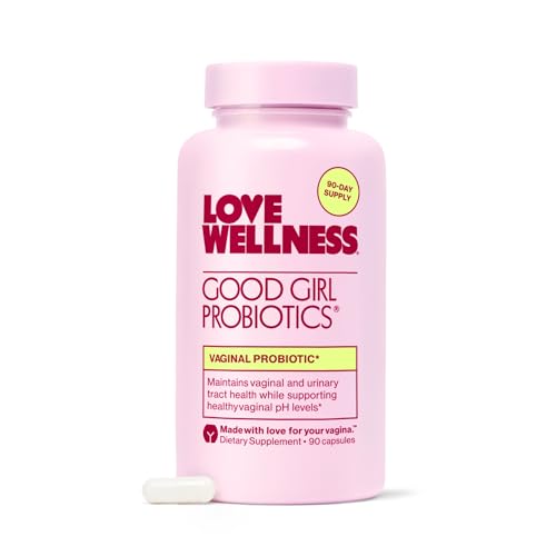 Love Wellness Good Girl Probiotics | Women’s Vaginal Health & pH Balance Supplement | 9-Strain Probiotic for Urinary Tract, Yeast, Odor & Immune Support | Gluten-Free | 90 CT, 90-Day Supply