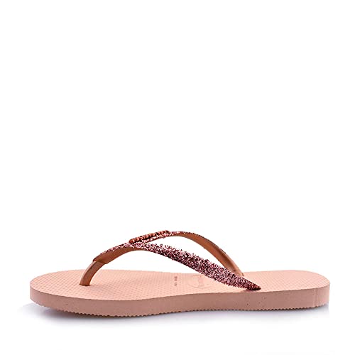 Chinelo Slim Glitter II, Havaianas, Feminino, Rosa Ballet/ Dourado Blush, 37/38