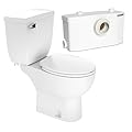 SANIFLO Saniplus + Toilet Bowl Round + Toilet Tank Bundle - Residential - White