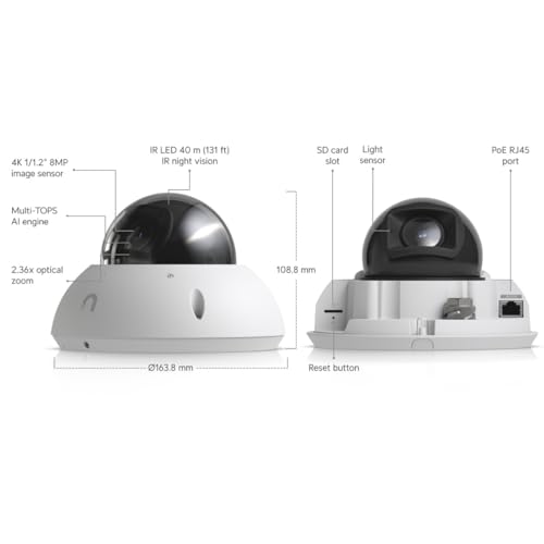 Image of Ubiquiti UniFi G6 Pro Dome Camera - White (UVC-G6-Pro-Dome-W)