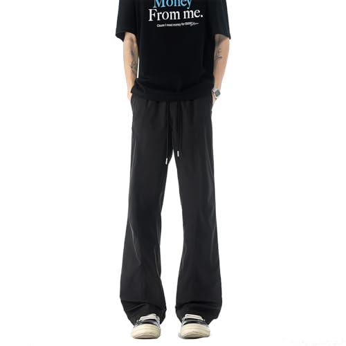 Seidarise Men's Casual Loose Pants, Navy Blue with Drawstring, Comfortable for Daily Wear