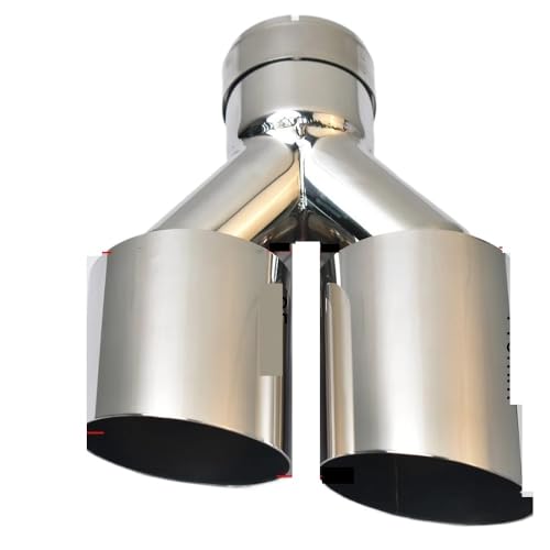 Enjoliveur d'échappement en acier inoxydable double finition chrome pour sortie universelle
