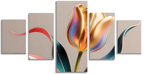 5D diamond painting 5 pack broderie diamant kit complet fleur dorée