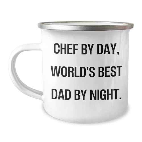 Chef By Day, Always Brewing, Chef Camping Mug Christmas Unique Gifts from Dad, for Chef
