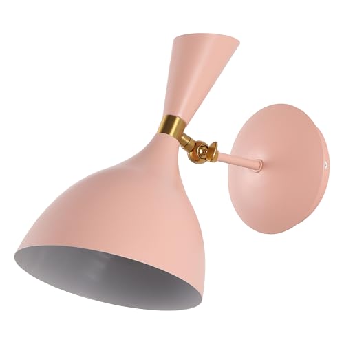 JONATHAN Y Josef 1-Light Wall Sconce Adjustable Metal 7", Pink/Brass Gold by JONATHAN Y - Used condition - Image 8