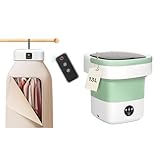 Portable Washer and Dryer Combo - 13L Mini Washing Machine with 3 Modes & Clothes Dryer with Remote Control, Foldable Compact Laundry Set with Dry Bag for Travel, RV, Camping, Apartment (Perfect for D