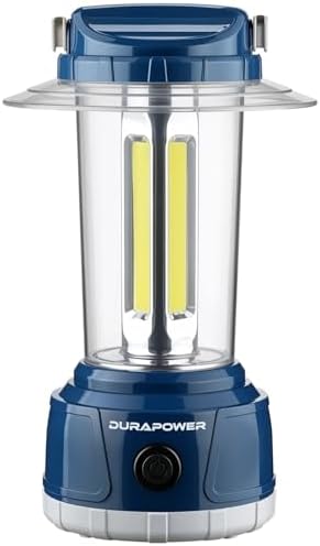 Durapower LED Camping Lantern Rechargeable, Bright 2000 Lumen, 5 Modes, 4000 mAh Power Bank, IP44 Waterproof Lantern for Hurricane, Emergency, Power Outages, Home