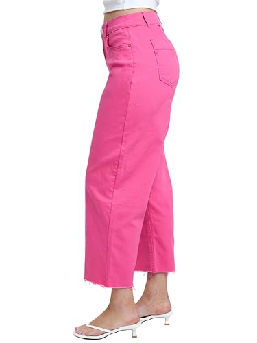 YMI Womens Jeans Women's High Rise Cropped Trouser Jeans Wide Leg Fit, P2092072