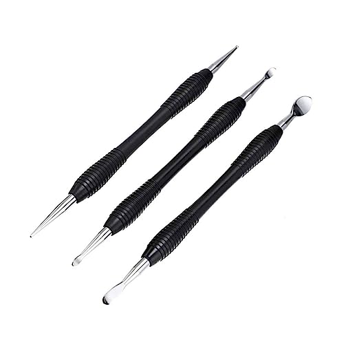 SHINEOFI 3piezas Herramientas Para Tallar Cuero De Grabado Buril Artesanal Cabeza Cónica Gancho Para Doméstico