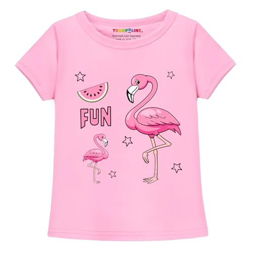 Image of Trampoline Girls Pack of 2 T-Shirt and Shorts Set | Flamingo & Heart Print