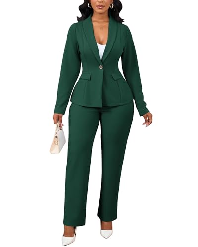 Women Business Casual Clothing Blazer and Pant Set 2 Piece