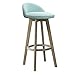 Natuogo Stołki barowe stołki barowe 360° obrotowy stołek kuchenny z oparciem do starego retro drewniany z podnóżkiem nogi z litego drewna wysokie taborety do kawiarni Bistro (kolor: Szary) (kolor: Miętowy zielony)