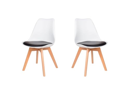 PEZ ROJO Lot de 2 Chaises Scandinaves, Chaises Salle à Manger, Chaise Cuisine, Salon, Chaise...