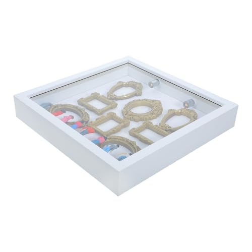 Caja de silueta de museo DIY para decoración de bodas elegantes en madera 2