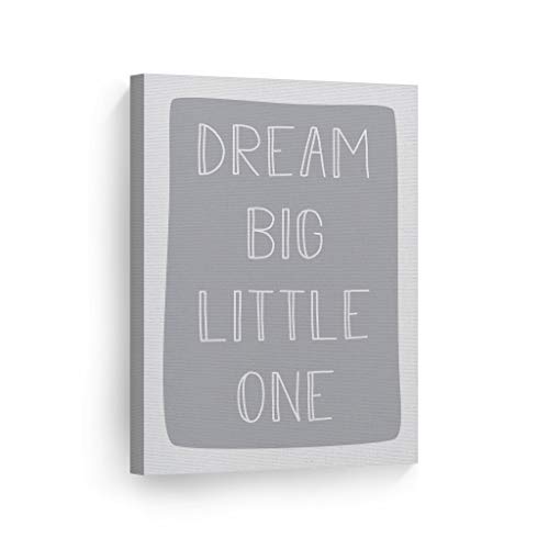 Smile Art Design Dream Big Little One Lettering Blue Background