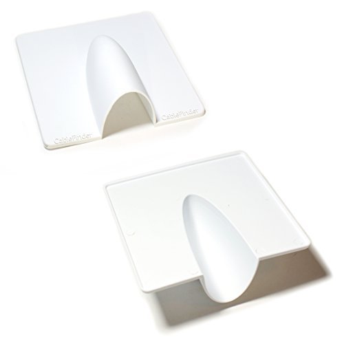 Qty 10 - White External Brick Buster Plate - Cable Outdoor Wall Entry Burst Tidy Cover - Satellite/Coaxial/Sat/Coax Blast - Loops