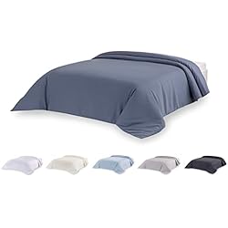 Funda Nordica Para Cama 105 Todocama – Funda nórdica de Microfibra para edredón de Tacto Extra Suave. (Azul grisáceo - Cama 105/120-180x220cm).