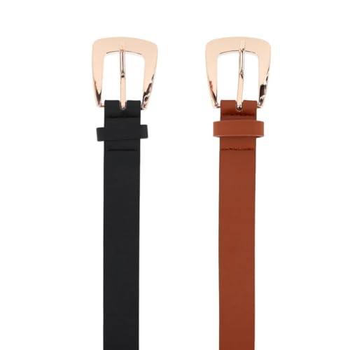 CTM Women's Plus Size Modern Cowboy Buckle Belt (Pack of 2 Colors)4