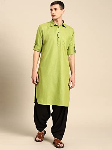 Image of Rajubhai Hargovindas Men's Festive Cotton Pathani Kurta