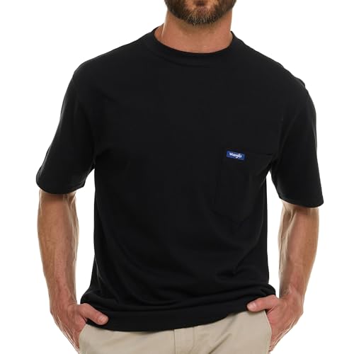 Wrangler Big and Tall T-Shirt for Men - Cotton Tee with Chest Pocket