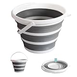 Moodyin Collapsible Water Bucket (10L / 2.6 Gal) – Portable, Easy to Carry & Store, Ideal for Car Wash, Cleaning, Camping, Fishing and Outdoor Activities with Collapsible Handle Design