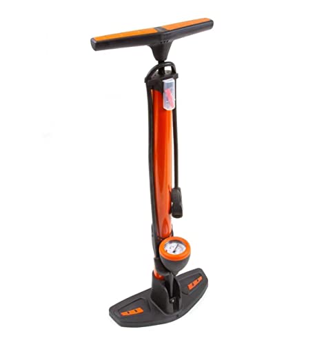 Bike Track Floor Pump High Pressure With Gauge Metal Heavy Duty Schrader Presta 160 PSI - RRP £24.99