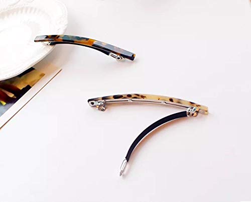 Rectangular Celluloid Hair Barrettes Handmade Onyx Automatic Hair Clips for Wome Amazon.com : French Amie Fine 1 main image 3