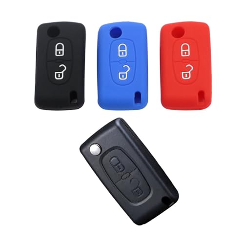 Housse en silicone pour clé Citroen C2 C3 C4 C8 protège votre télécommande à 2 boutons