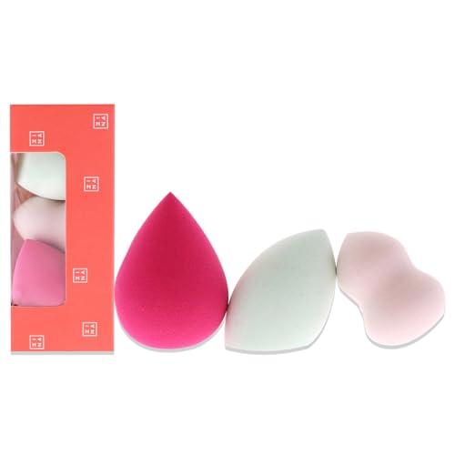 3INA MAKEUP - The Mini Blenders - Multicolore - 3 pièces Blender Èponge Maquillage Fond de Teint - Estompeur - Correcteur Poudre Crème - Visage - Maquillage Sponges - Vegan - Cruelty Free