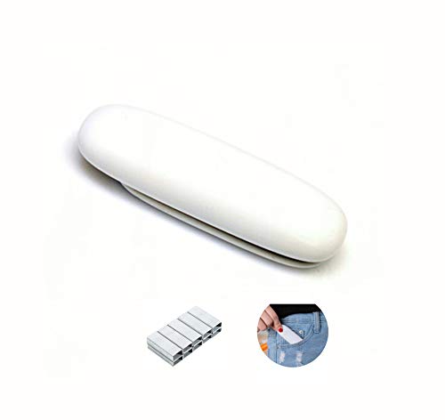 Revolutionary Mini Stapler,20 Sheet Capacity,Colorful Ultrathin Design staplers for Desk,Including 1000 Staples,Sharp,no delay,Standard Staples Small Stapler(White)