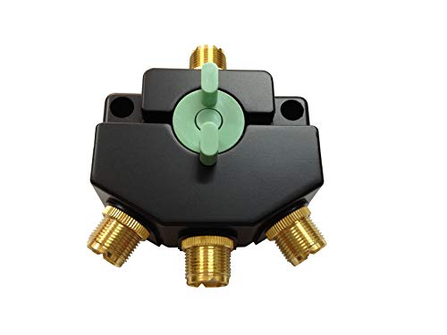 Anteenna TW-103 3 Position Coaxial Switch for 144/440MHz HAM CB or HF/VHF/UHF Radio UHF Female (SO-239) Connector Plated Golden