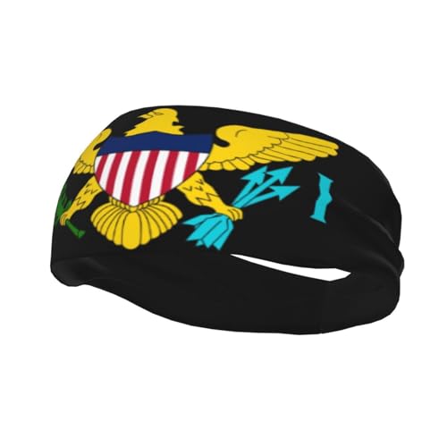 Image of Cute Flag Headbands Women Men Flag Sweatband Sports Headband for Running, Cycling, Yoga Gym, Working Out