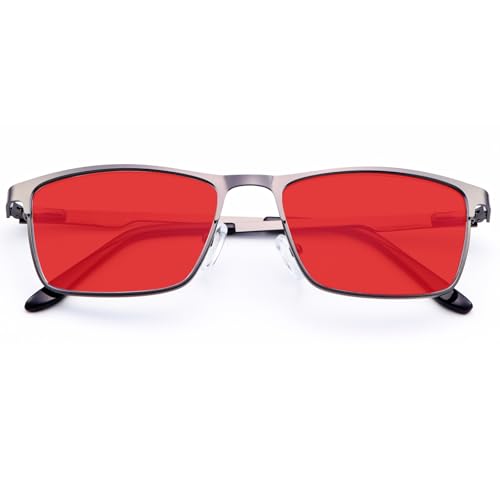 Image of YIMI Mens Blue Light Glasses Men Computer Gaming BlueLight Blocking Glasses Metal Anti Eyestrain Clear Lens Eye Protection