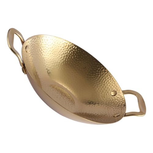 OFFSCH Pot Household Hot Pot Double Handle Hammered Griddle Stainless Steel Cooking