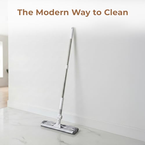 Image of HomeEssentials Multi-Surface Microfiber Mop - 180 Swivel Head for Deep Under-Furniture Cleaning - Extendable Wall & Baseboard Cleaner with Reusable Pads - Lightweight Retractable Mop for Home