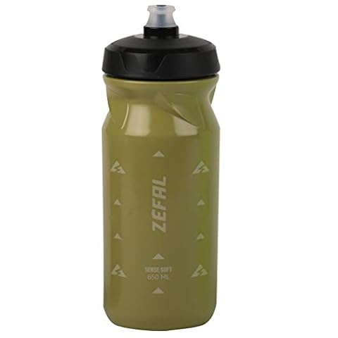 ZEFAL Sense Soft 65 Bidon rowerowy i MTB - Miękka i bezzapachowa sportowa butelka - kanister na wodę bez BPA - silikonowy smoczek - oliwkowa zieleń, 650ML