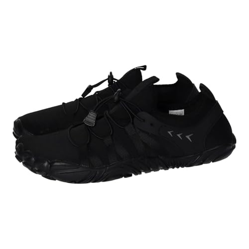 Chaussures Barefoot semelle souple DEMAX homme pour marche minimaliste noire