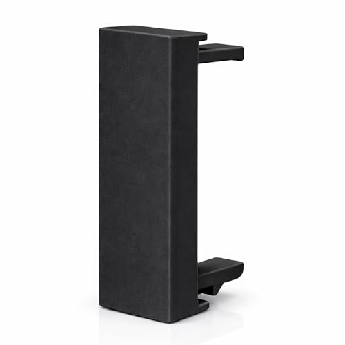 Image of MX Blank Dummy Cover Plate, 1 Module 11.5x45 mm Modular Socket Faceplate, Black Wall Cover, Pack of 2 for Electrical and AV Installations