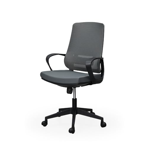 Image of Royaloak Tivoli Italian Computer Chair | Nylon Mesh | High Back Support | Comfortable Armrest | Seat Tilt Lock Paddle | Nylon Base | Computer Chair for Home | Ergonomic Computer Chair | Mesh Chair