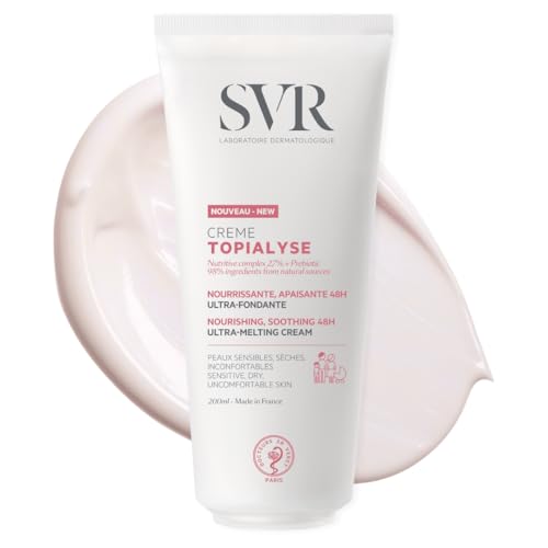 Image of SVR TOPIALYSE Nourishing Face and Body Cream - 48hr Soothing Ultra-Melting Care for Dry Sensitive Skin, All Ages (200ml)
