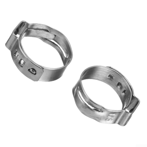 Oniissy Ding-tao - Morsetto in acciaio inox per raccordi a crimpare ad anello, morsetti per tubi da 7-14 mm, set da 10 pezzi (8 mm)