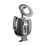 Desk Phone Stand Set - 7x7x2.8cm Convenient 360 Degree Rotating Magnetic Mount | Foldable Anti-Slip Cell Phone Holder for Home Travel Outdoor Car Entertainment Viewing Live Treaming