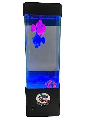 Image of WARM FUZZY Toys (1) Clownfish Lamp - Battery-Powered and USB Color-Changing Lava Lamp for Positive Energy - Perfect Home Office Decor or Gift for Kids