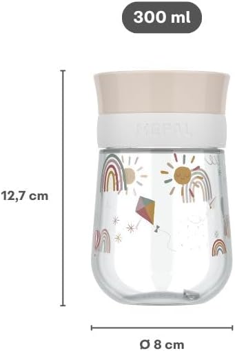 Mepal - 360° Mio Little Dutch learning cup - Leak-proof - 360 rim allows you to drink from either side - Intelligent lid closes when drinking stops - 300 ml - Forest Friends