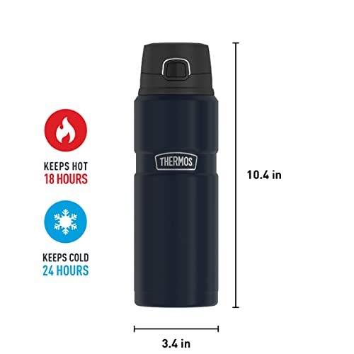 Thermos Stainless King Vacuum-Insulated Drink Bottle, 24 Ounce, Midnight Blue #TOP4